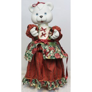 VTG 80s Working Christmas Animate Mouse 24.5&quot; Standing Holiday Seasonal Decor