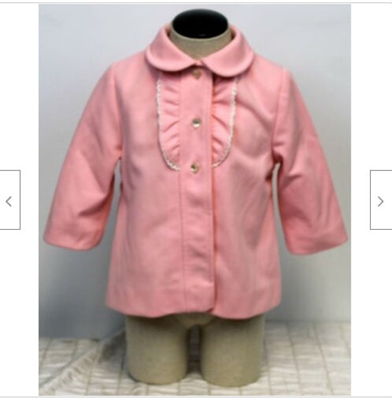 Vtg 70s Cute Togs Pink Lined Jacket Long Sleeve 1… - image 1