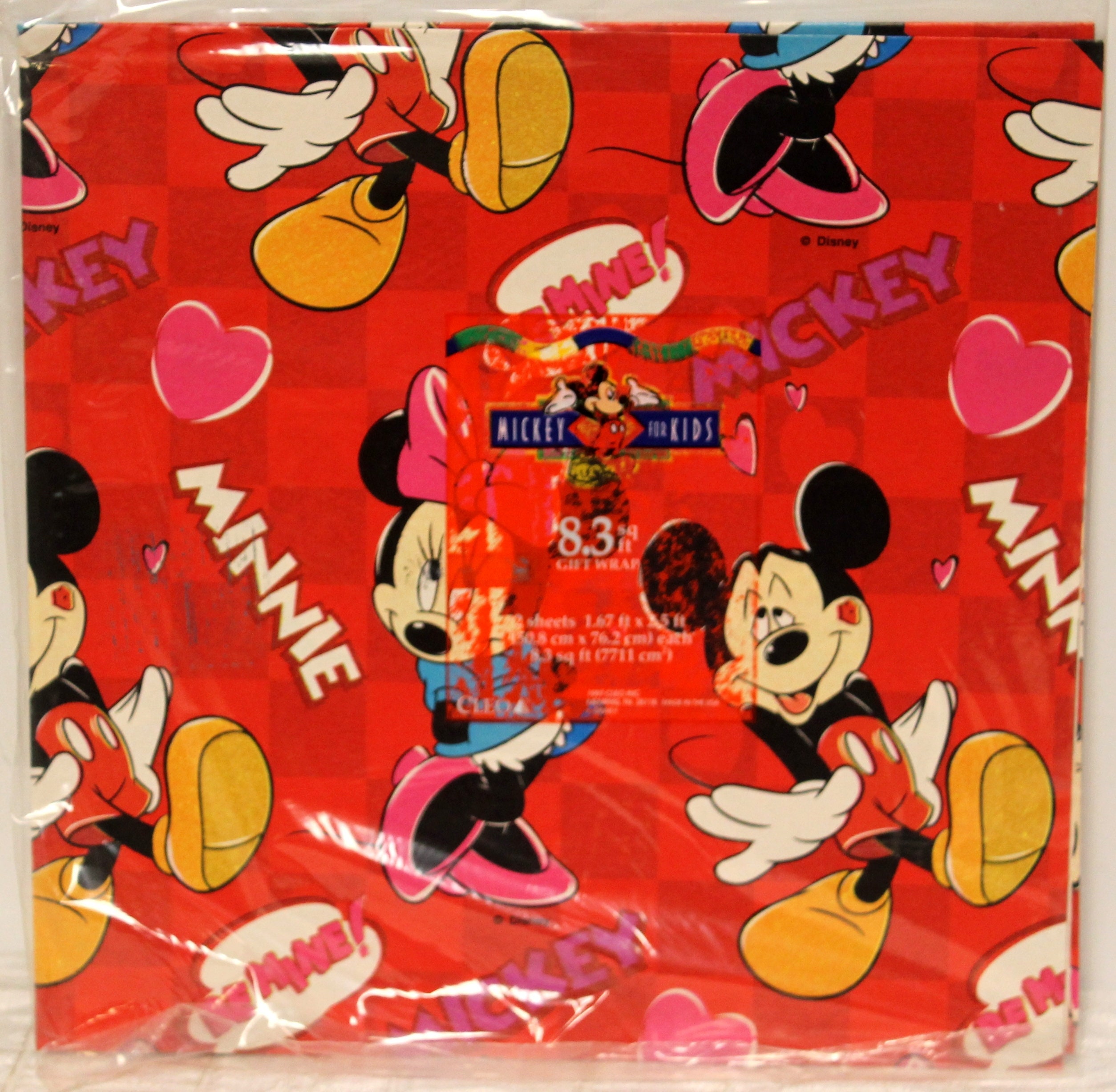 Lot de 6 Rouleau de papier cadeau Disney Mickey Minnie - Modèle