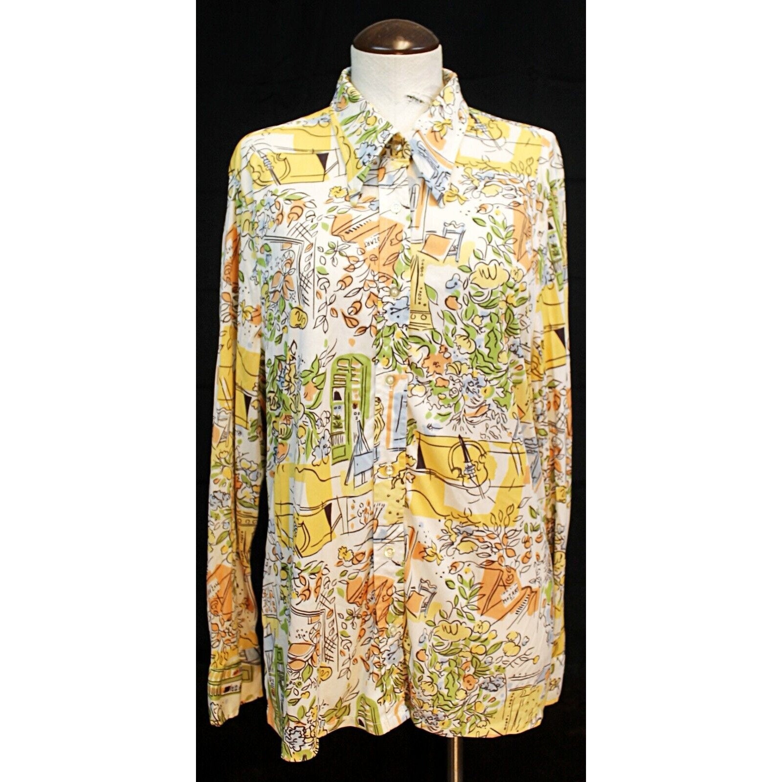 VTG Summit Of Boston Lane Bryant Woman XL Shirt Années 70 Art City Paris Hip NY Musique