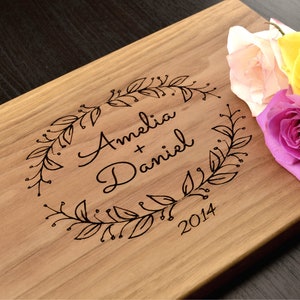 Charcuterie Board Personalized Cheese Cutting Board Wedding Gift for Couples, Anniversary Gift Housewarming Gift Best Valentines Day Gift image 5