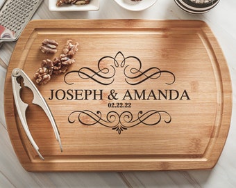 Custom Handmade Cutting Board Personalized Wedding Gift, Housewarming Gift, Anniversary Gift, Engagement Present