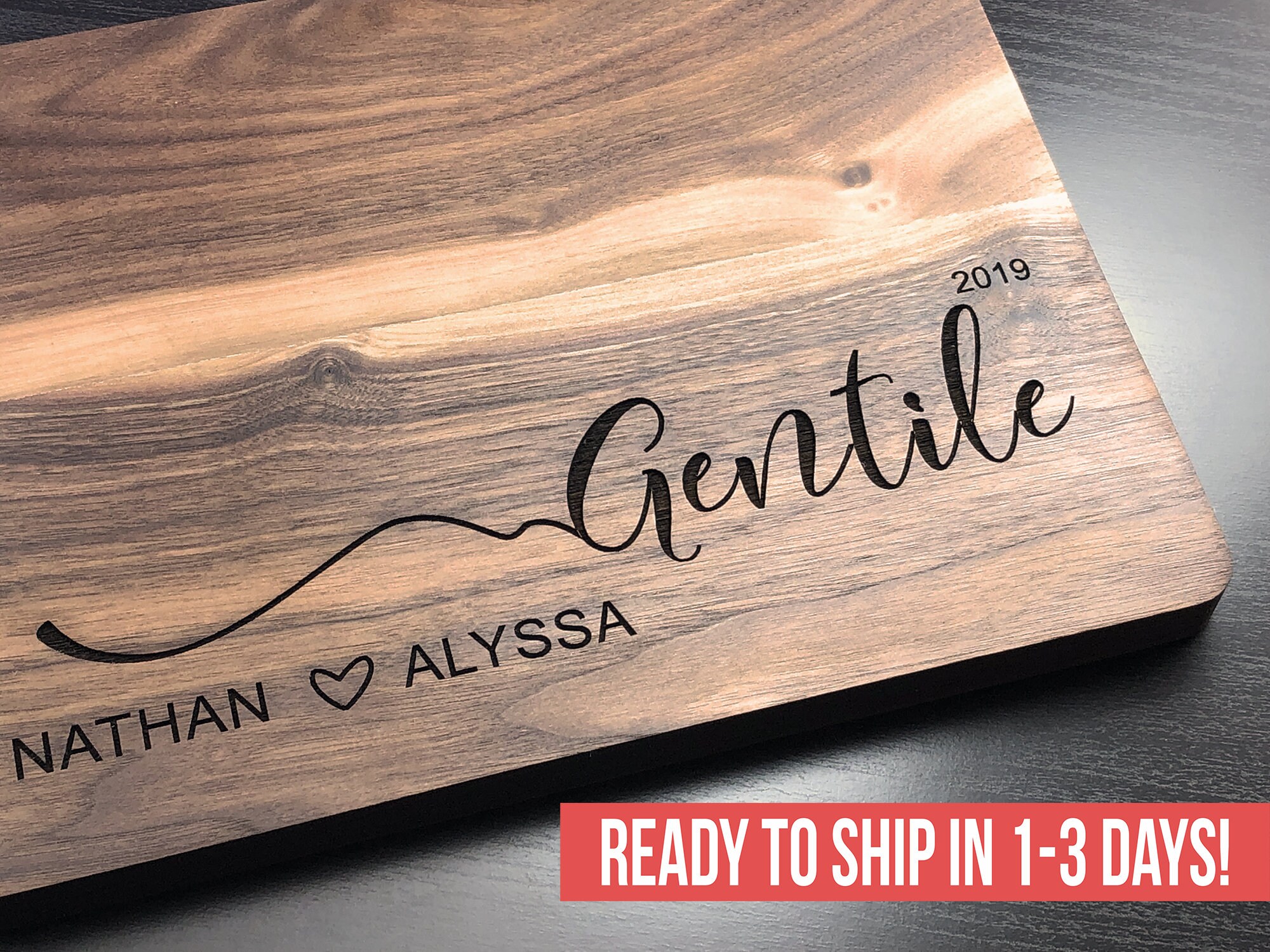 Personalized Cutting Board, Christmas Gift for couple - Custom Wedding –  Kobasic Creations