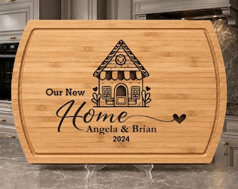 Custom Charcuterie Board New Home Gift, Personalized Cutting Board Realtor Closing Gifts