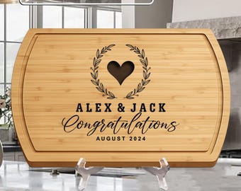 Personalized charcuterie board engraved cheeseboard engagement wedding anniversary couple gift