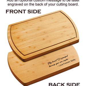 Custom Engraved Cutting Board Personalized Wood Serving Tray Wedding Anniversary Gift image 6