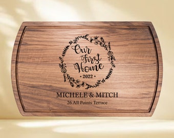 Real Estate Closing Gift Housewarming Gift, New Home Gift, Personalized Cutting Board, Charcuterie Cheese Cutting Board