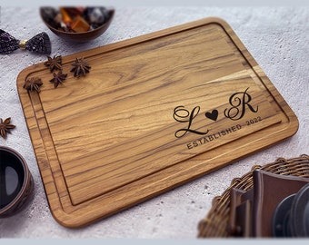 Wedding Gift Personalized Cutting Board - Walnut - Maple, Engraved Cutting Board, Personalized Anniversary Gift - Housewarming Gift - Custom