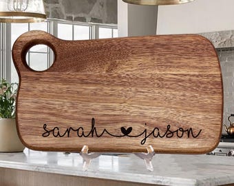 Personalized Snack Serving Board Custom Charcuterie Board Wedding Gifts, Cheese Board Hostess Gifts for Her, 5th Anniversary Gift for Couple