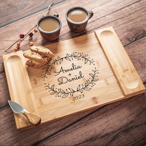 Charcuterie Board Personalized Cheese Cutting Board Wedding Gift for Couples, Anniversary Gift Housewarming Gift Best Valentines Day Gift