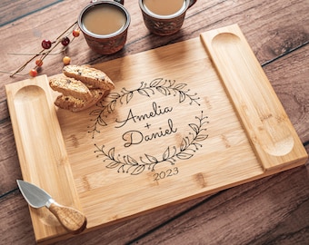 Charcuterie Board Personalized Cheese Cutting Board Wedding Gift for Couples, Anniversary Gift Housewarming Gift Best Valentines Day Gift