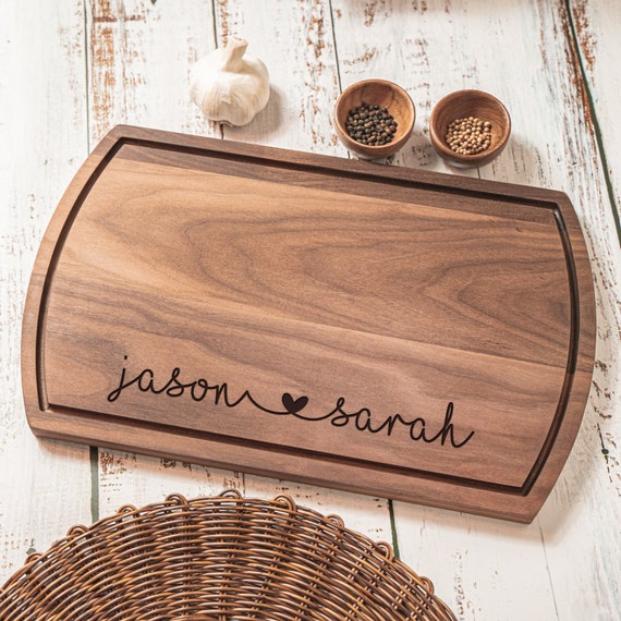 Engraved Cutting Board or Chopping Block, Personalized Wedding Gift Idea,  Engagement or Housewarming Gift, Mother's Day Gift 