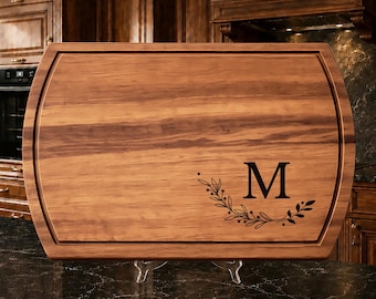 Wedding Charcuterie Board, Personalized Family Name Walnut Cutting Boards, Engraved Anniversary Gift for Couple