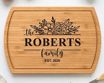 Regalo de compromiso personalizado para parejas: tabla de embutidos grabada, regalo de boda personalizado.