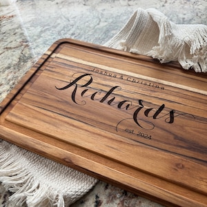 Charcuterie Board Personalized Serving Board Custom Wedding & Anniversary Gift for Couples, Engagement Gift Bridal Shower Gift Newlywed