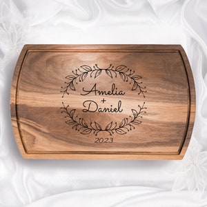 Charcuterie Board Personalized Cheese Cutting Board Wedding Gift for Couples, Anniversary Gift Housewarming Gift Best Valentines Day Gift image 3