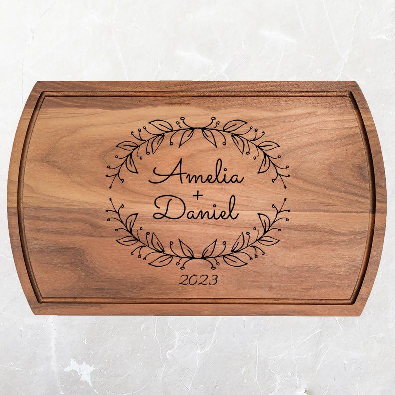 Charcuterie Board Personalized Cheese Cutting Board Wedding Gift for Couples, Anniversary Gift Housewarming Gift Best Valentines Day Gift image 7