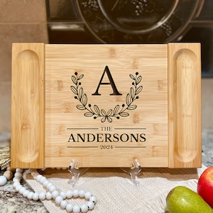 Charcuterie Board Personalized Serving Board Monogrammed Personalized Cheese Board Engagement Gift Bridal Shower Gift New Home Gift