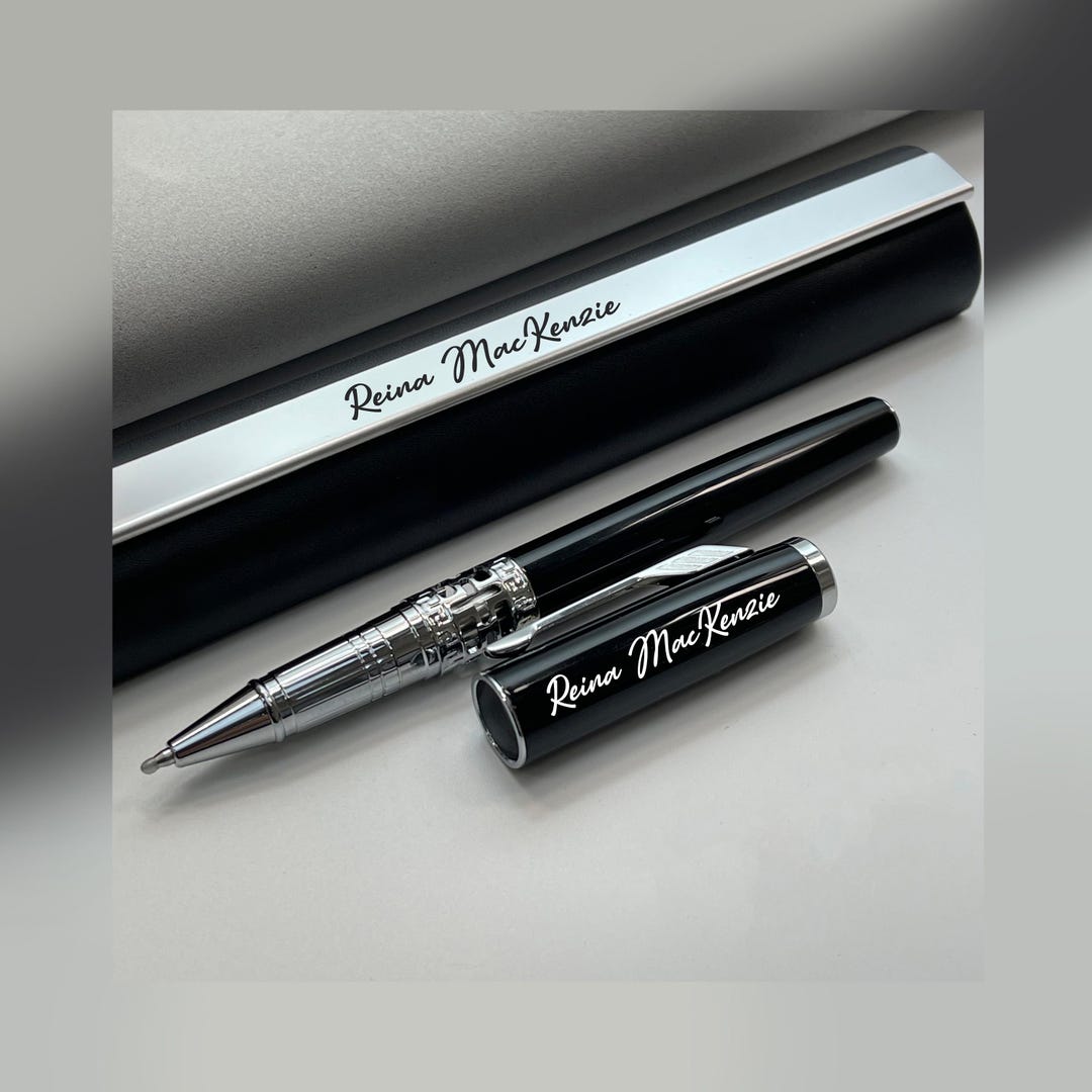 Engraved Rollerball Pen for Doctor Personalized Black Pens Gift Box ...