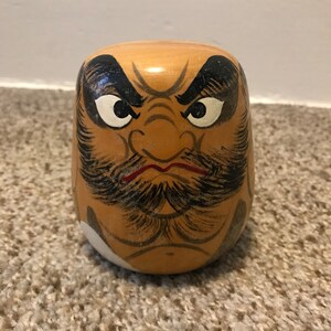 Vintage Japanese Daruma doll wood