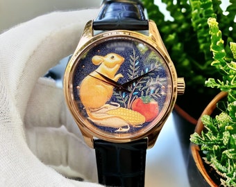 De perfecte mix van stijl en verfijning CA Gold Mouse herenhorloge