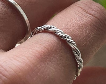 3 Twist statement ring, Sustainable Sterling Silver, hand-made, eco-friendly, fair trade, recycled