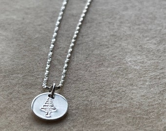 PROTECTING OLD GROWTH, fundraiser to support land defenders. Sustainable tree necklace, recycled sterling silver jewelry.