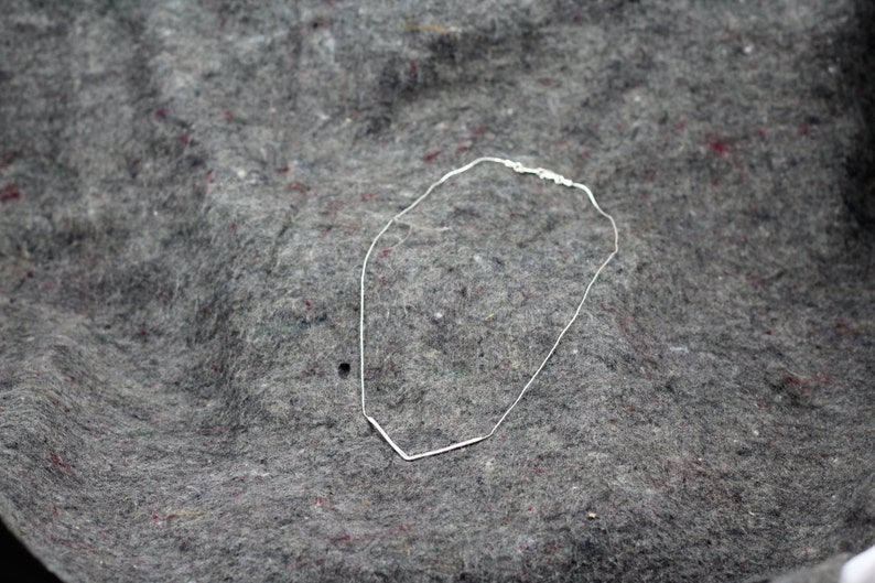 fair trade Geo short Triangle Sustainable Sterling Silver Necklace Hand Made in Toronto eco-friendly