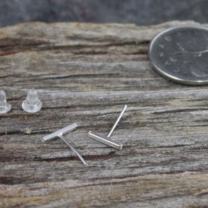 Geo Thin Bar Stud - Sustainable Sterling Silver - Handmade in Canada- eco-friendly - fair trade