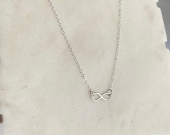 Infinity Recycled sterling silver symbol necklace - sustainable sterling silver, handmade in canada.