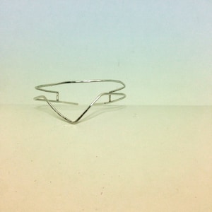 Triangle Sustainable Canadian Sterling Silver, Handmade Bangle Bracelet- eco-friendly - fair trade