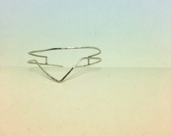 Triangle Sustainable Canadian Sterling Silver, Handmade Bangle Bracelet- eco-friendly - fair trade