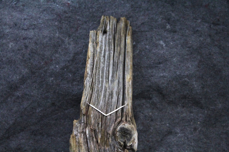 fair trade Geo short Triangle Sustainable Sterling Silver Necklace Hand Made in Toronto eco-friendly