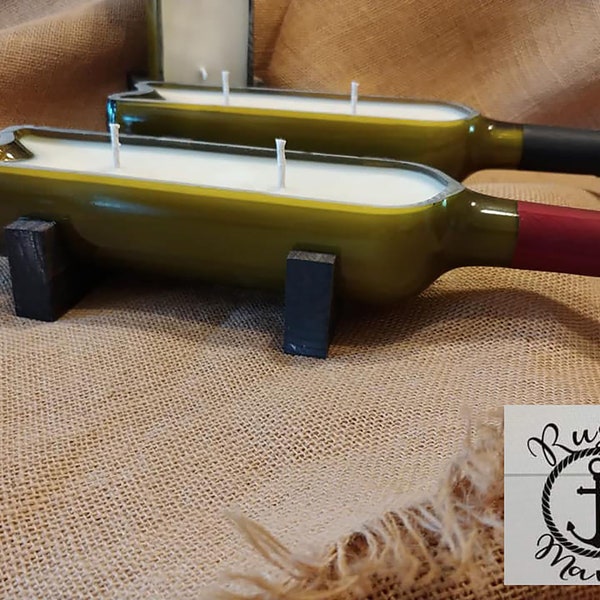 Wine Bottle Candle Etsy