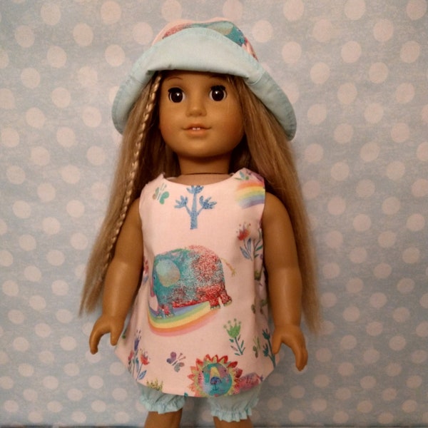 Top, shorts and hat - Fits most 18" girl dolls - 18-inch doll clothes - American Made 975b