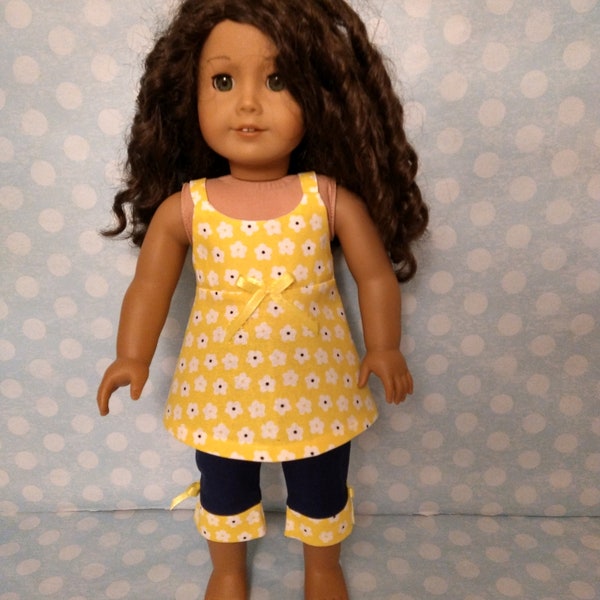 Top and Capri pants - Fits most 18" girl dolls - 18-inch doll clothes - American Made 651a