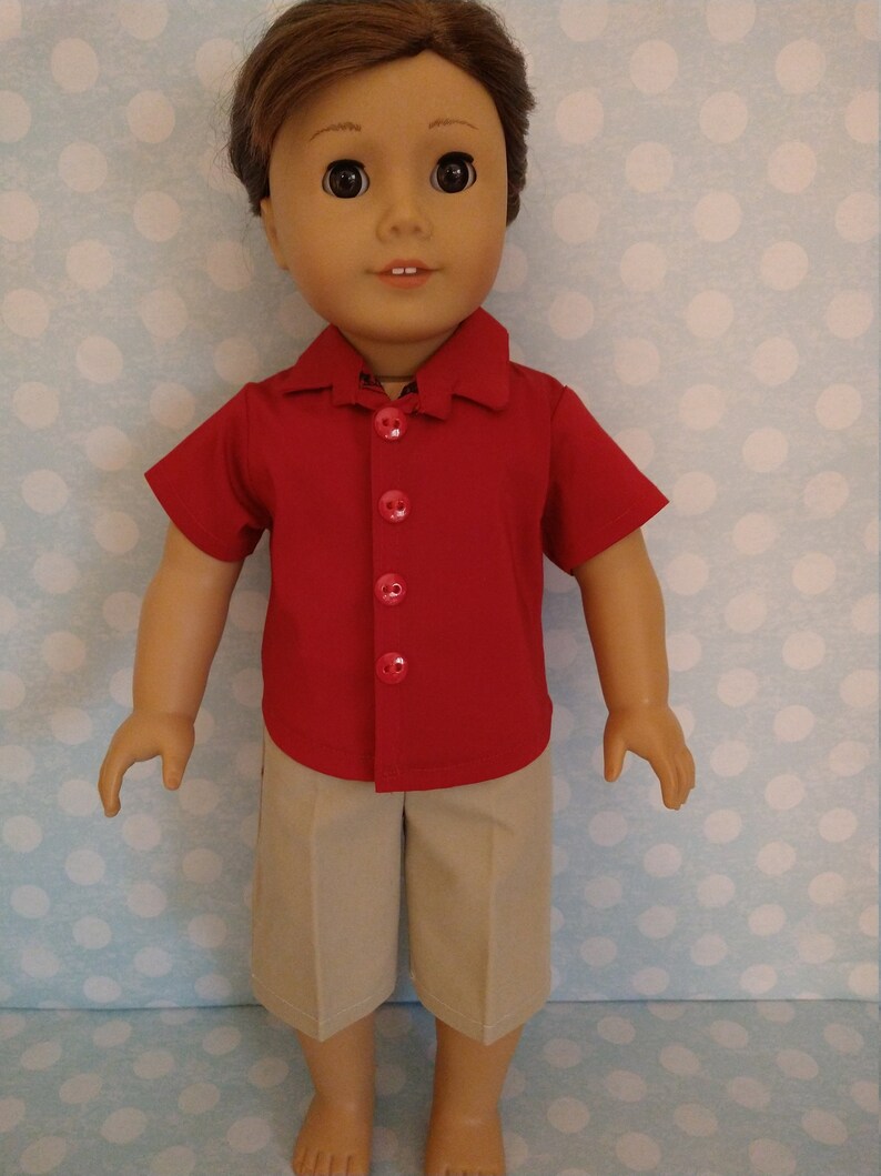 18inch Boy Doll Clothes Shirt button Down and Shorts Fits Etsy