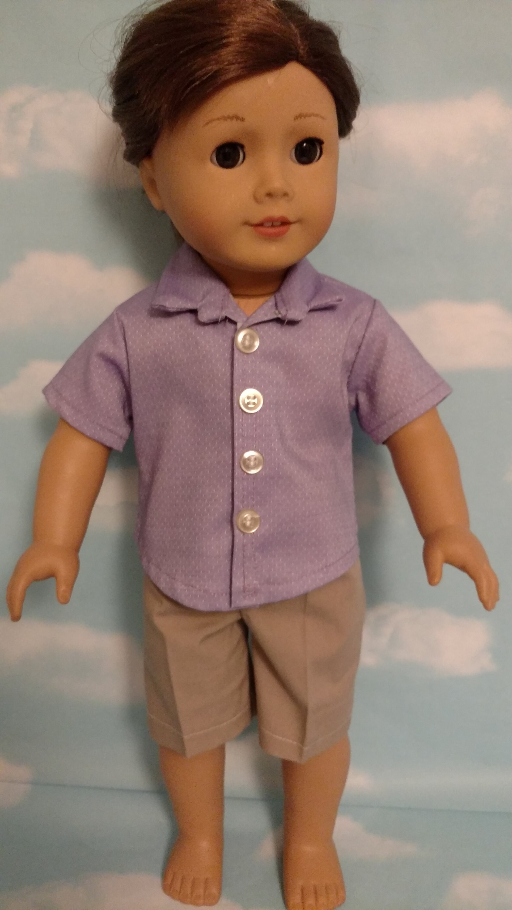 18 inch boy doll clothes Shirt button down and Shorts fits Etsy