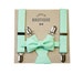 Sweet Mint Bow Tie and Suspender Set for Babies, toddlers, boys, and men. 