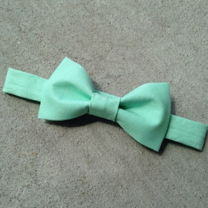 Sweet Mint Bow Tie and Suspender Set for Babies, toddlers, boys, and men. image 2