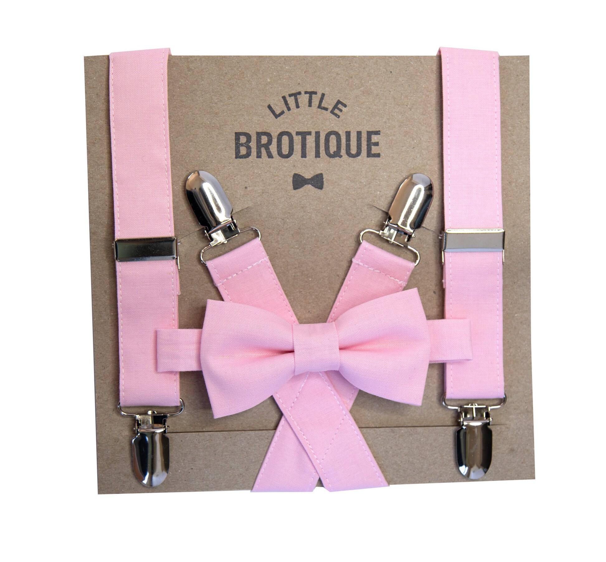 Light Pink Bow Tie and Suspender Set for men boys toddlers Etsy