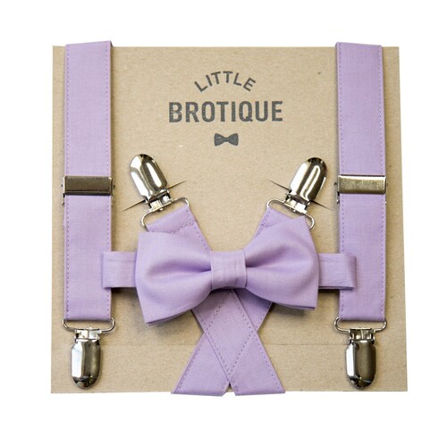 Lavender Bow Tie and Suspender Set for Men Boys Toddlers Etsy