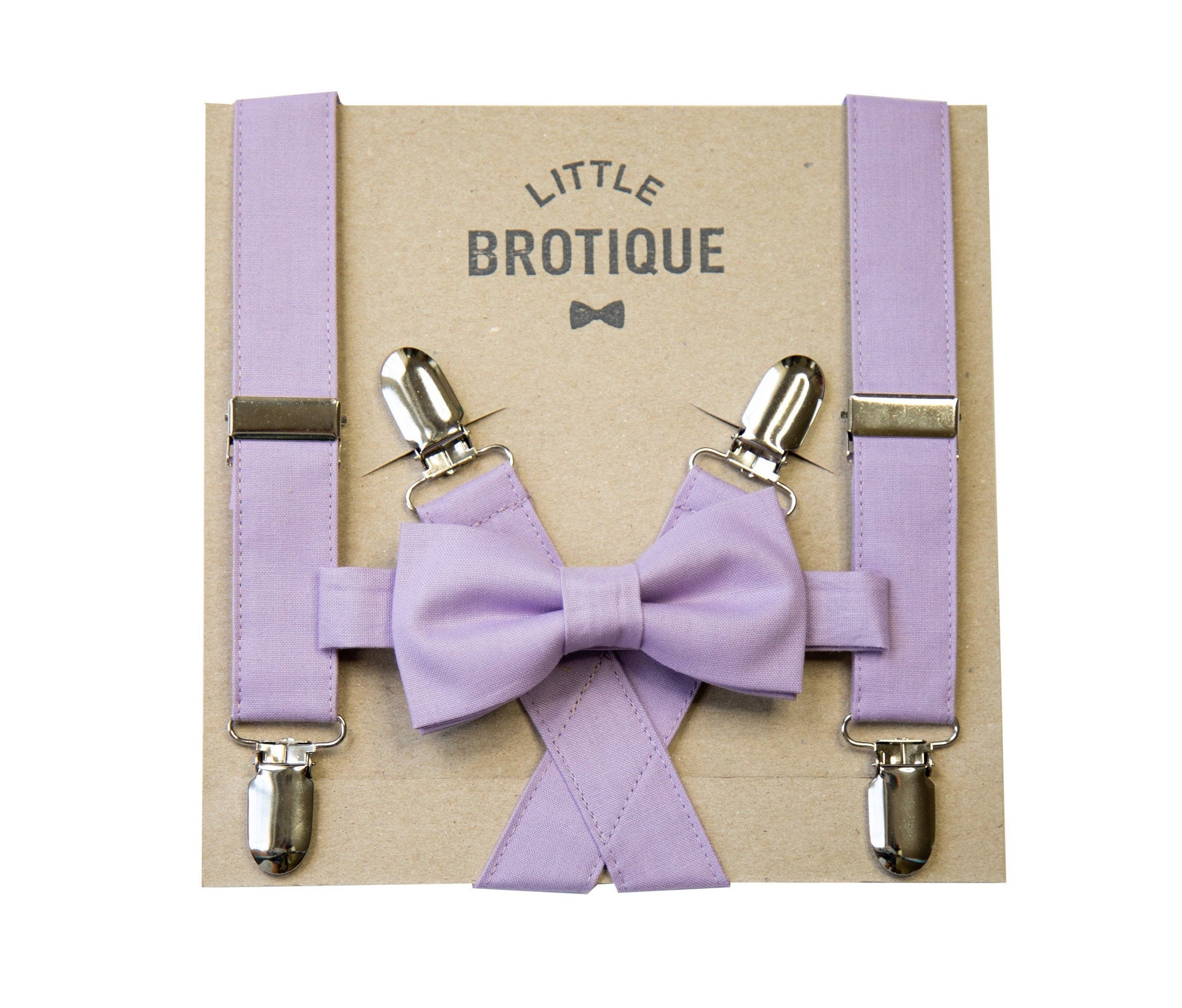 Men's Floral Cotton Suspenders and Bow Tie Set, Lavender Haze (Color F –  SPRING NOTION
