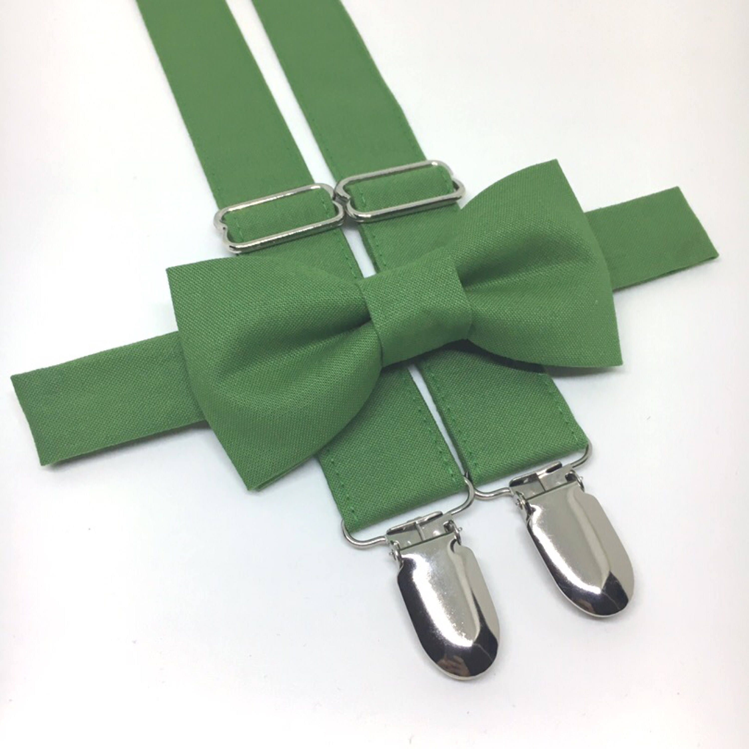 Green Bow Tie and Suspender Set for men boys toddlers and Etsy
