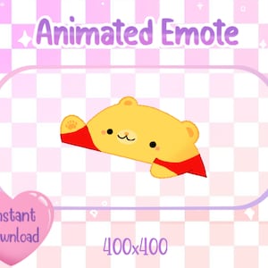 Animated Winnie The Pooh Inspired Bongo Cat Twitch/Discord Emote & Sticker