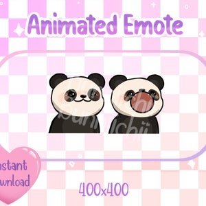 Animated Panda Pop Cat Twitch/Discord Emote & Sticker image 1