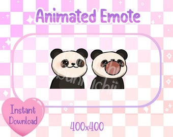 Animato Panda Pop Cat Twitch / Discord Emote & Sticker