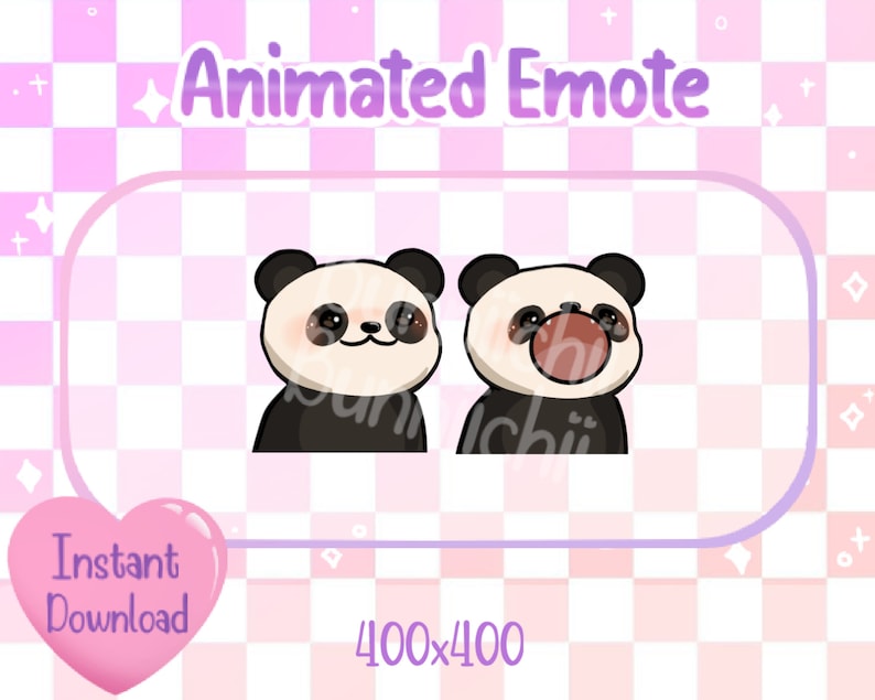 Animated Panda Pop Cat Twitch/Discord Emote & Sticker image 1