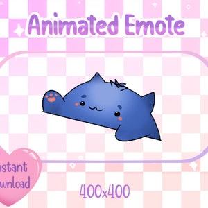 Animated Blueberry Bongo Cat Twitch/Discord Emote & Sticker