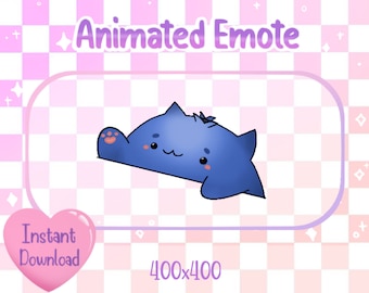 Animated Blueberry Bongo Cat Twitch/Discord Emote & Sticker